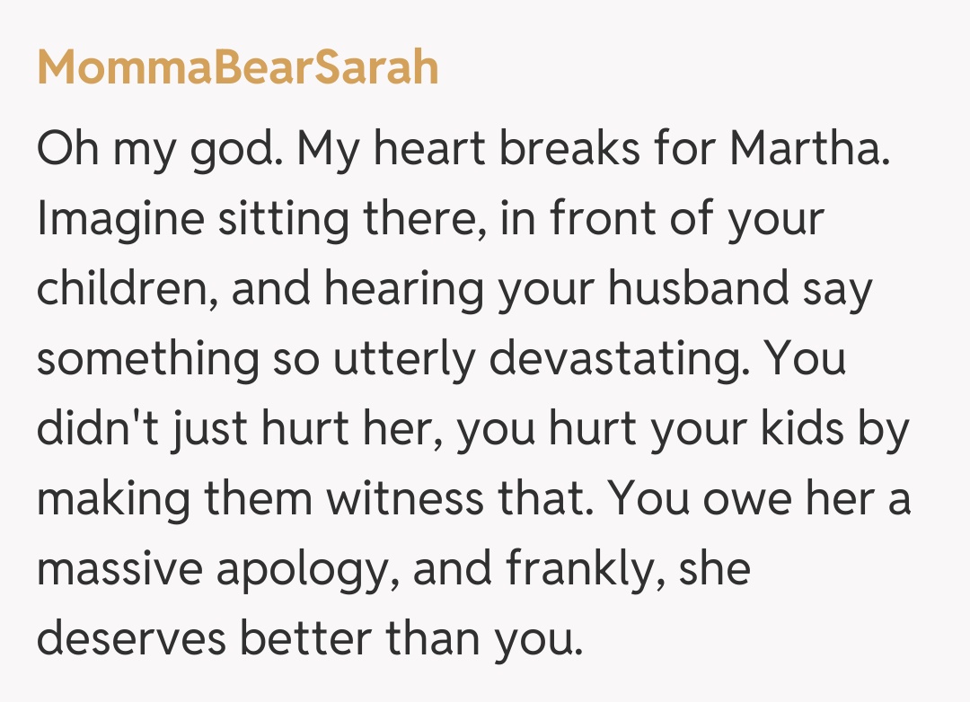 Comentariu de la MommaBearSarah