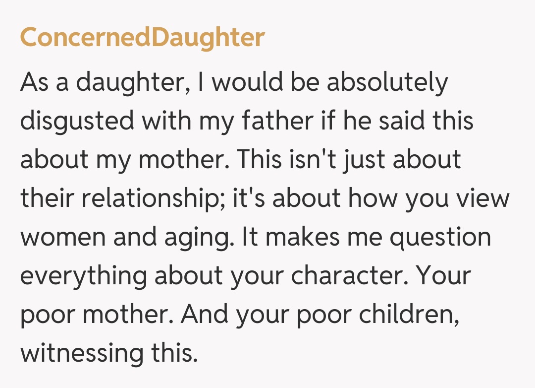 Comentariu de la ConcernedDaughter