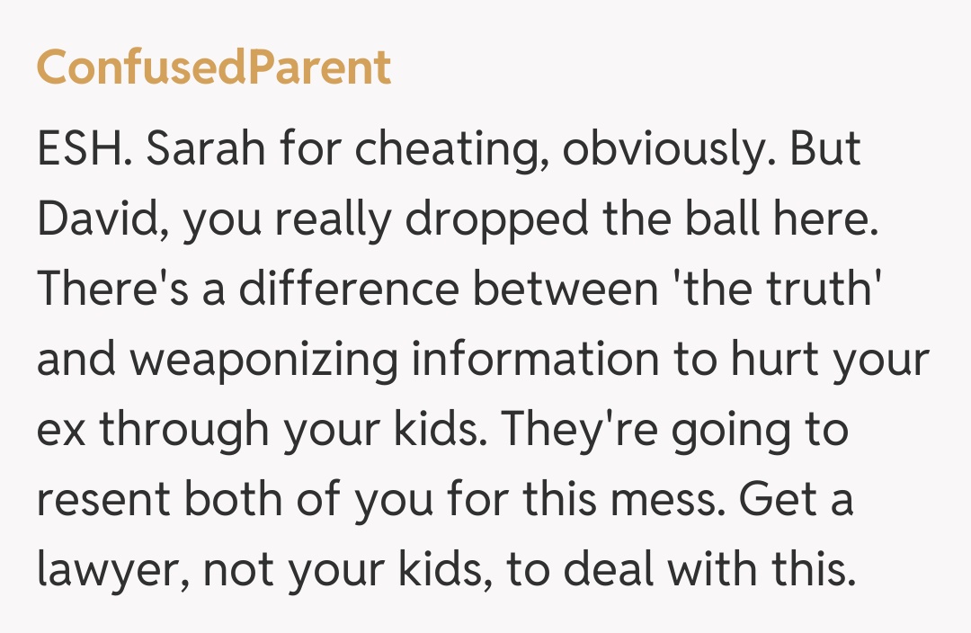 Comentariu de la ConfusedParent