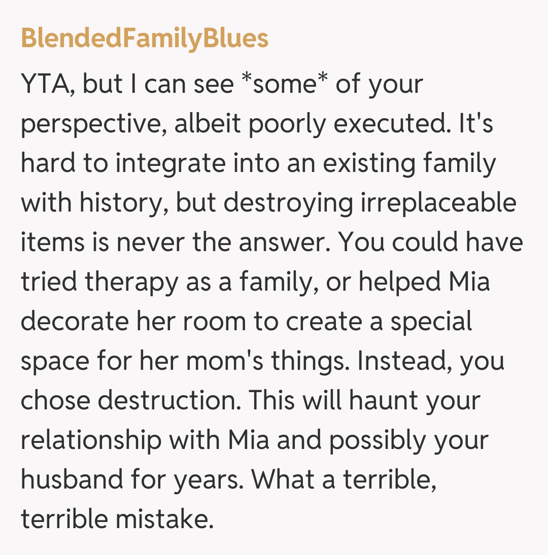 Comentariu de la BlendedFamilyBlues