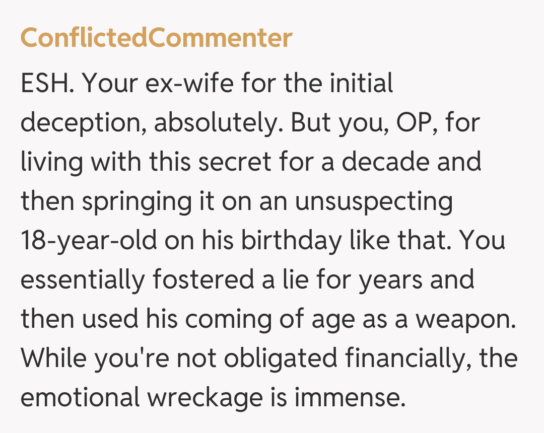 Comentariu de la ConflictedCommenter