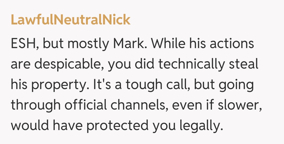 Comentariu de la LawfulNeutralNick