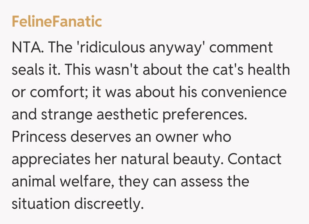 Comentariu de la FelineFanatic