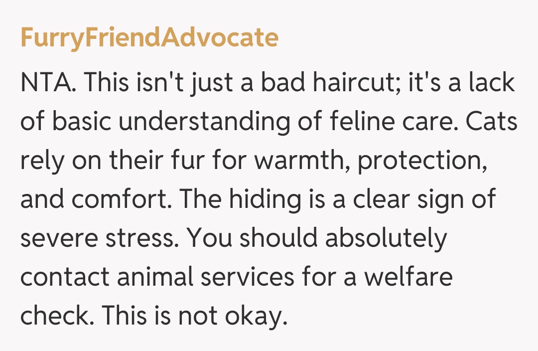 Comentariu de la FurryFriendAdvocate