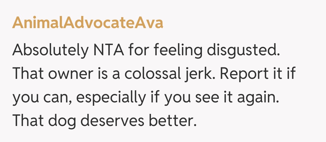 Comentariu de la AnimalAdvocateAva