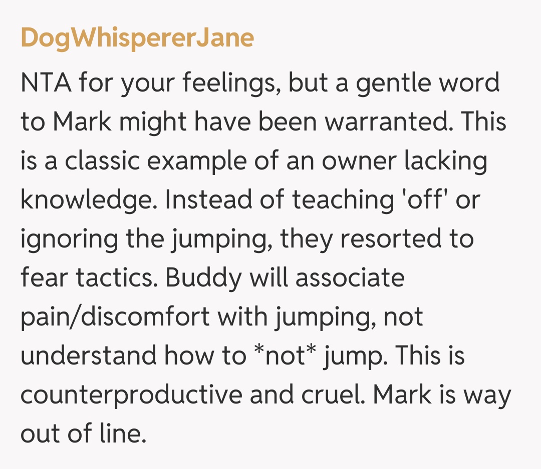 Comentariu de la DogWhispererJane