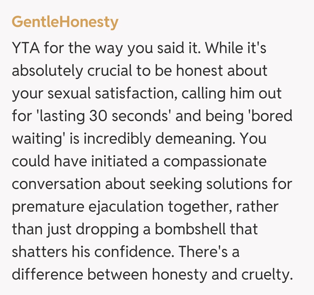 Comentariu de la GentleHonesty