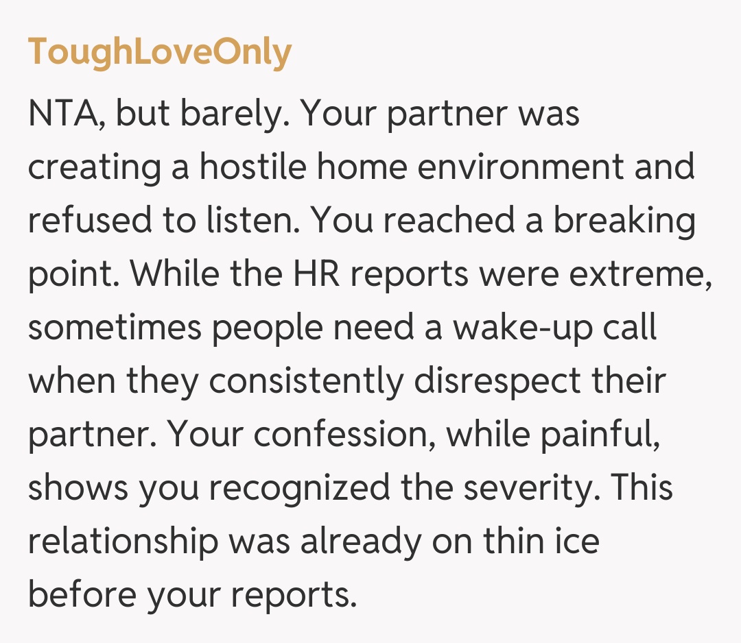 Comentariu de la ToughLoveOnly