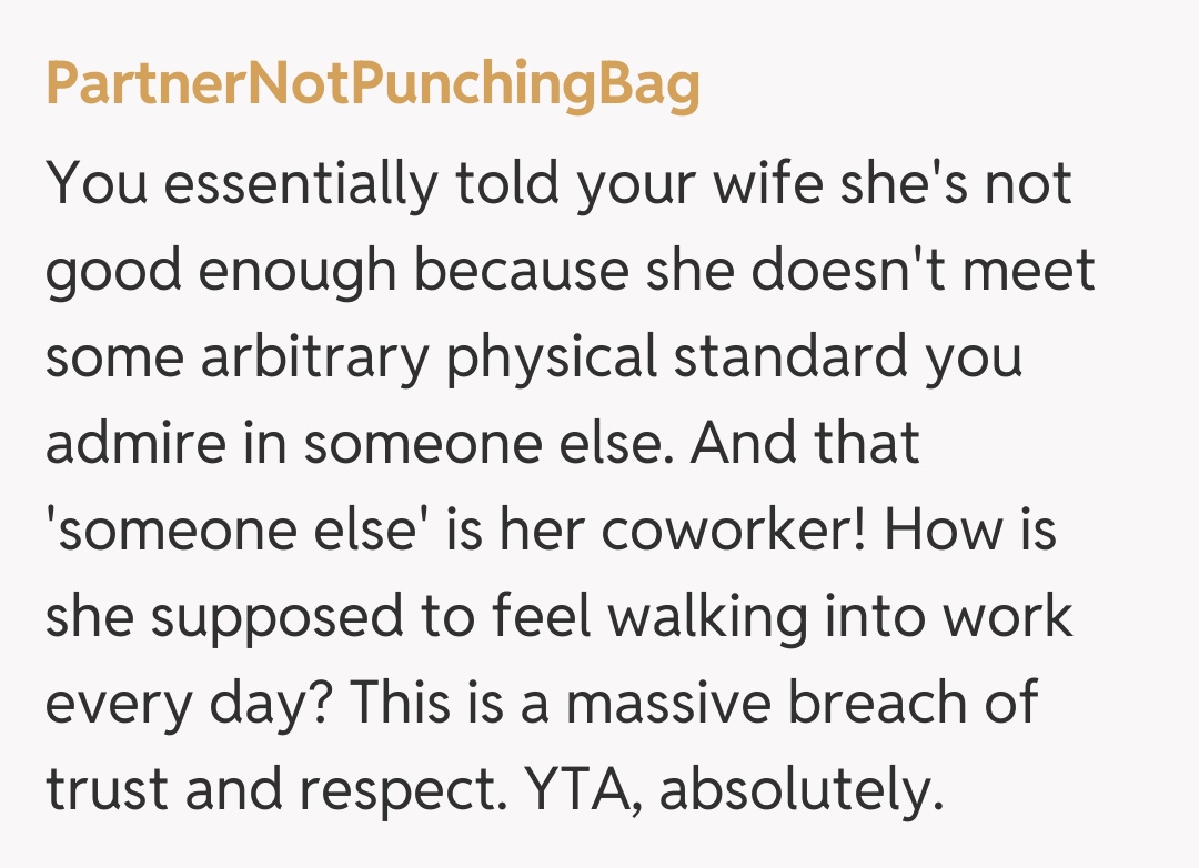 Comentariu de la PartnerNotPunchingBag