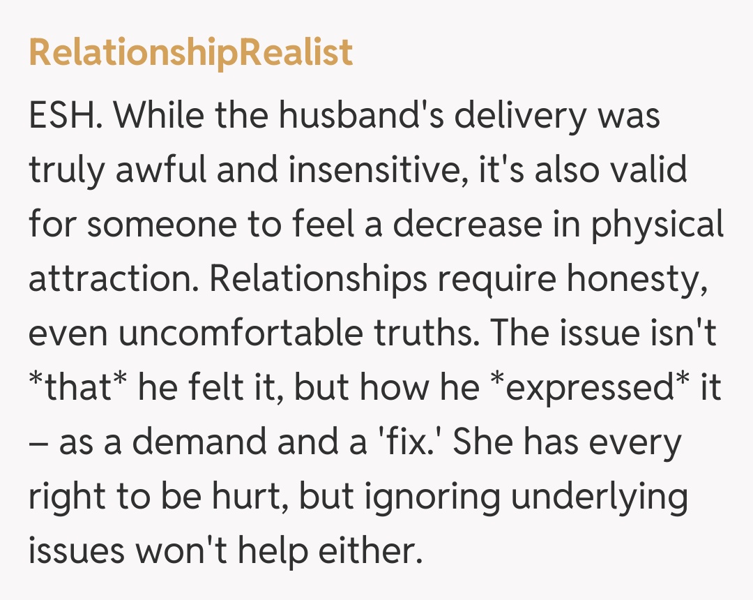 Comentariu de la RelationshipRealist