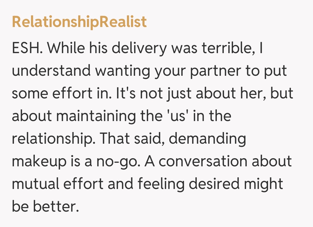 Comentariu de la RelationshipRealist