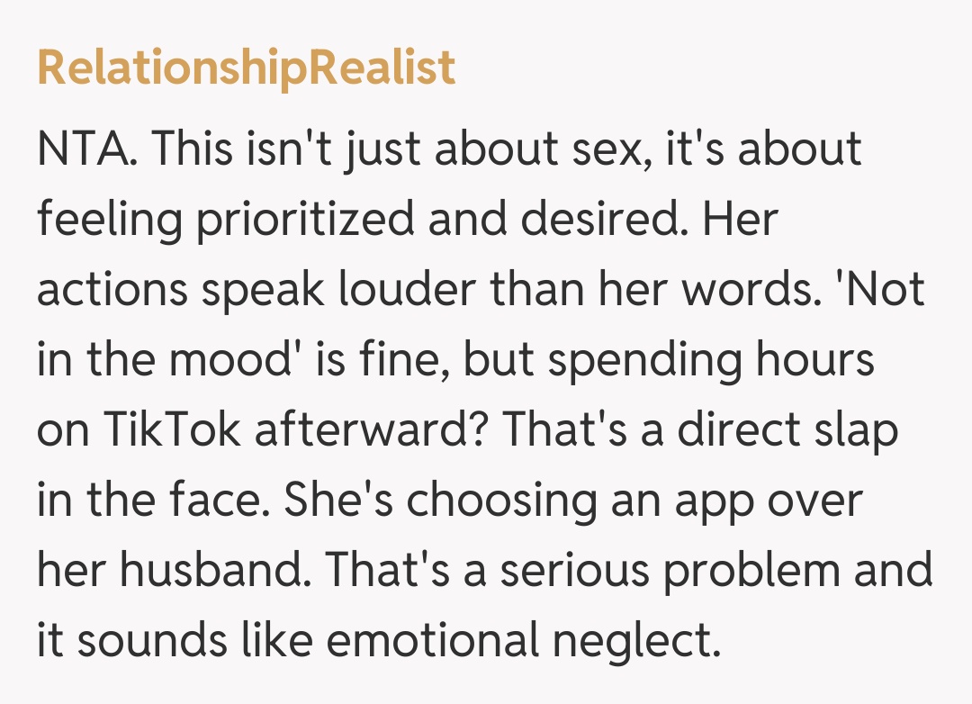 Comentariu de la RelationshipRealist