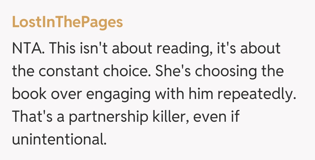 Comentariu de la LostInThePages