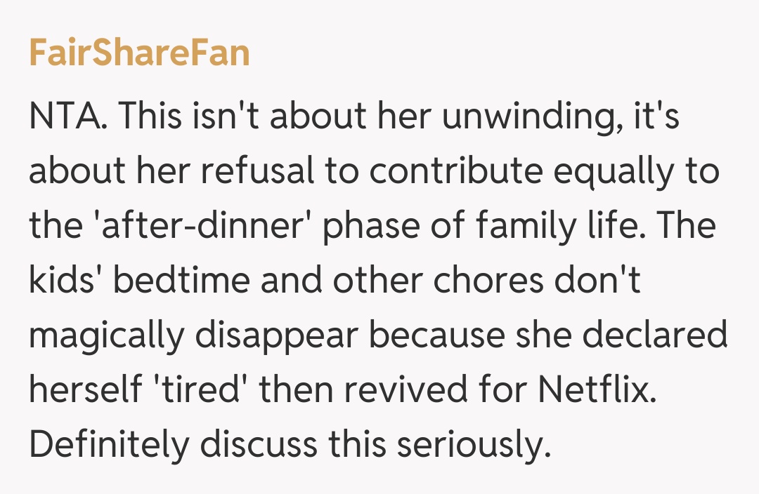 Comentariu de la FairShareFan