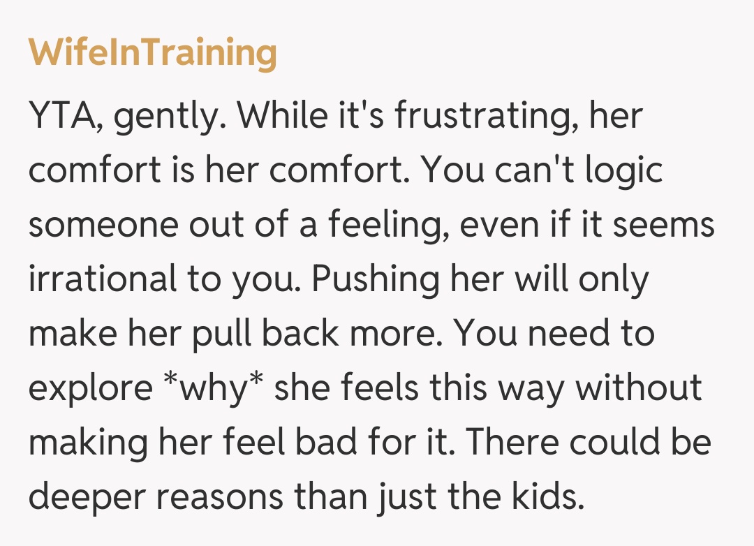 Comentariu de la WifeInTraining