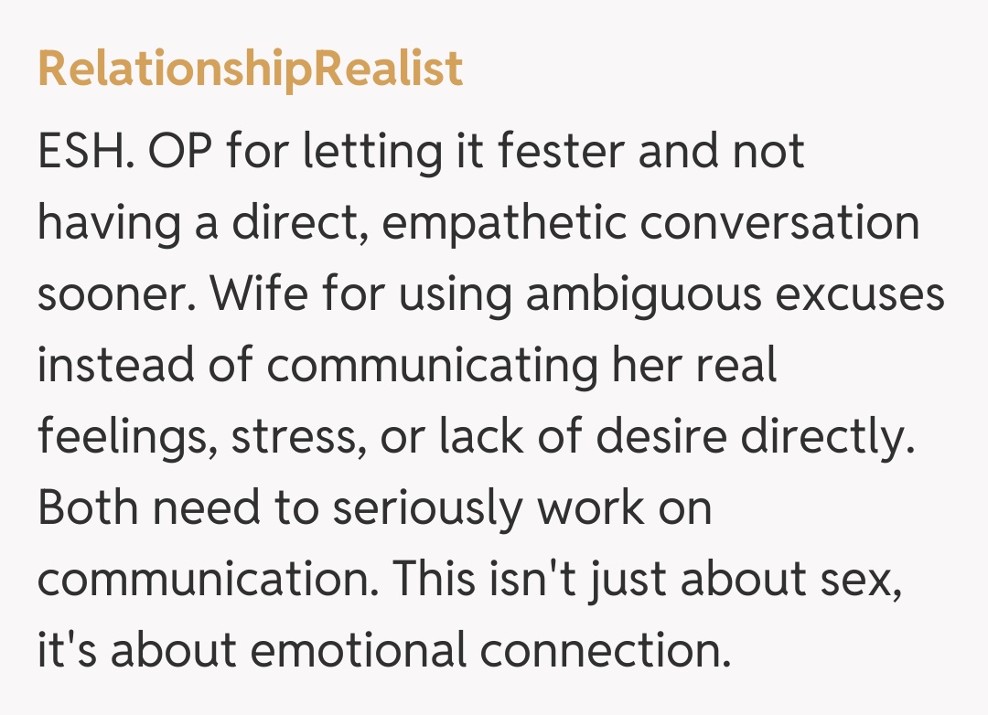 Comentariu de la RelationshipRealist