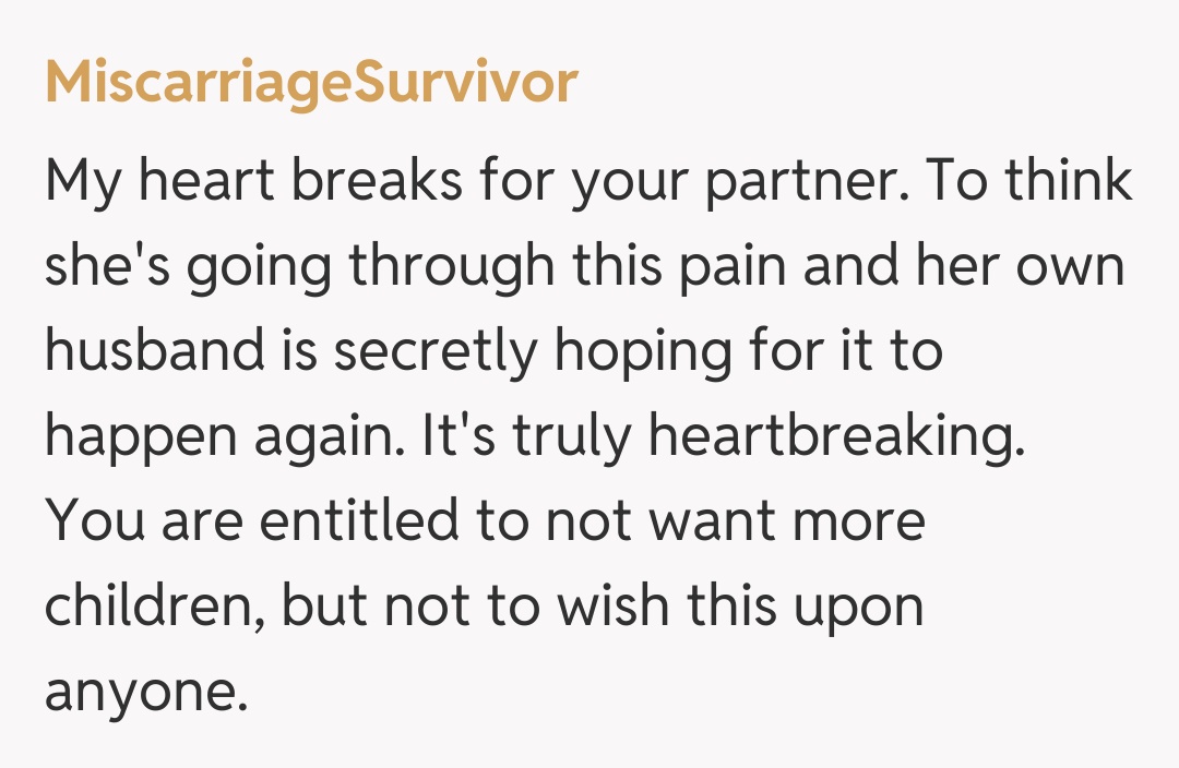 Comentariu de la MiscarriageSurvivor