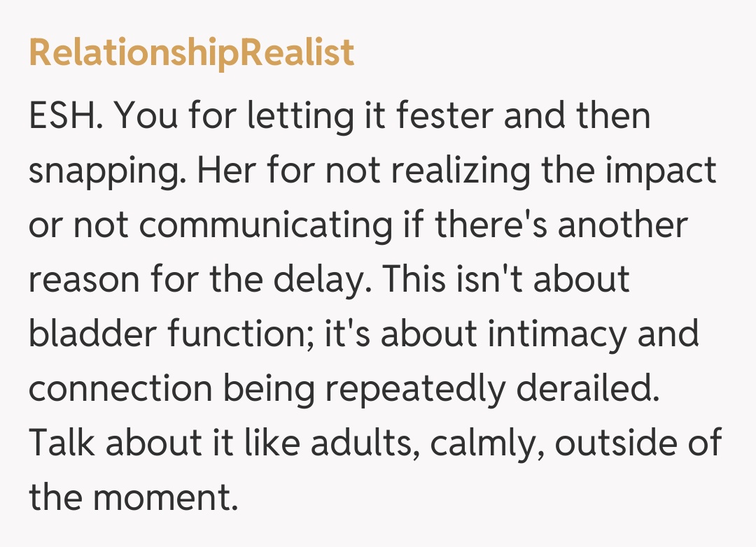 Comentariu de la RelationshipRealist