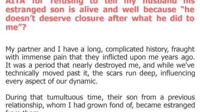 Photo of AITA for refusing to tell my husband his estranged son is alive and well because “he doesn’t deserve closure after what he did to me”?