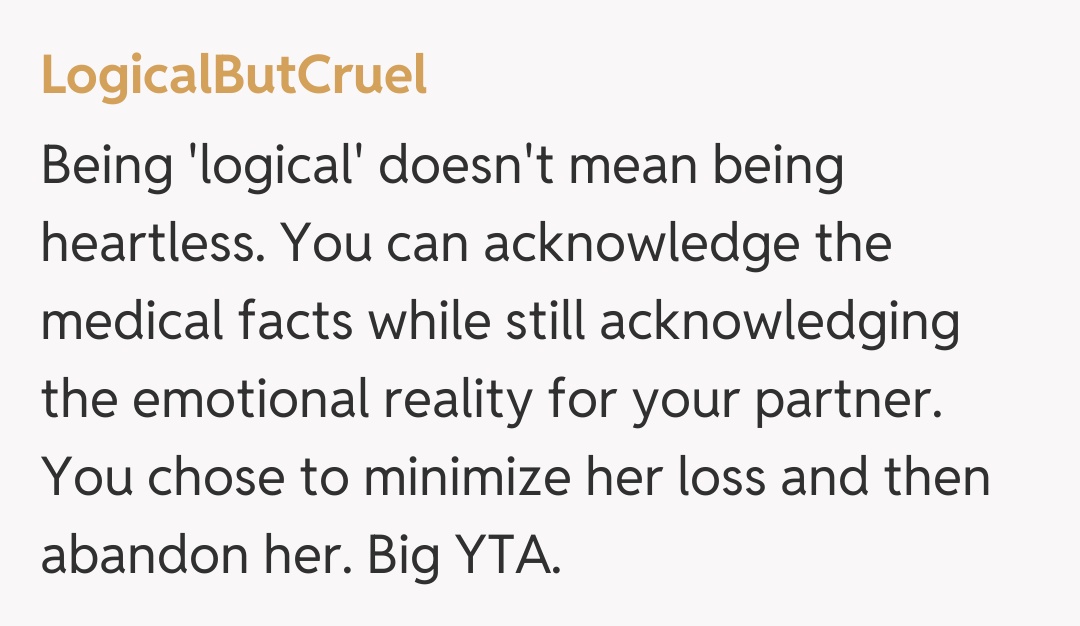 Comentariu de la LogicalButCruel