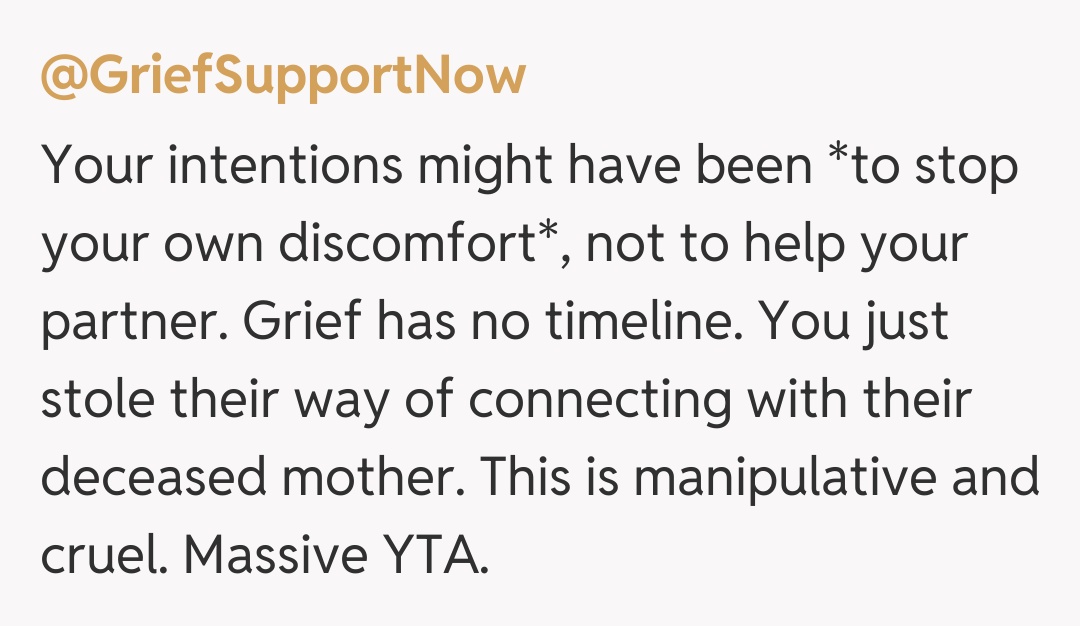 Comentariu de la @GriefSupportNow