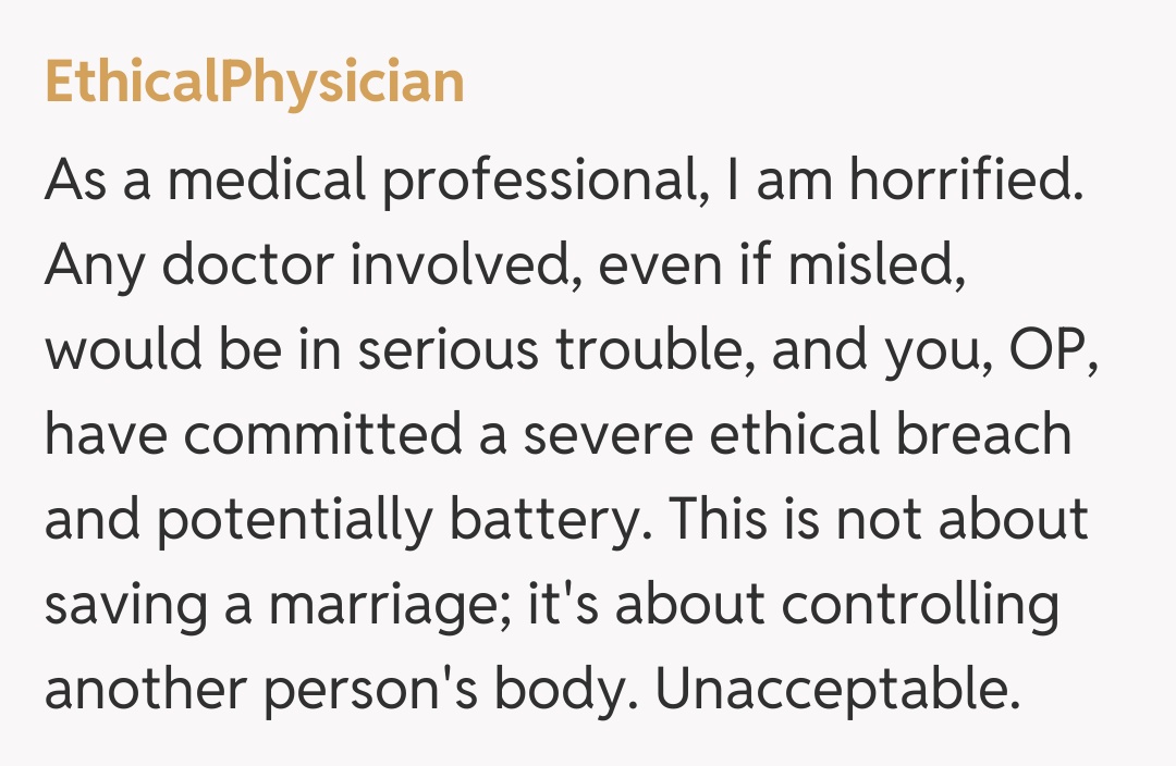 Comentariu de la EthicalPhysician