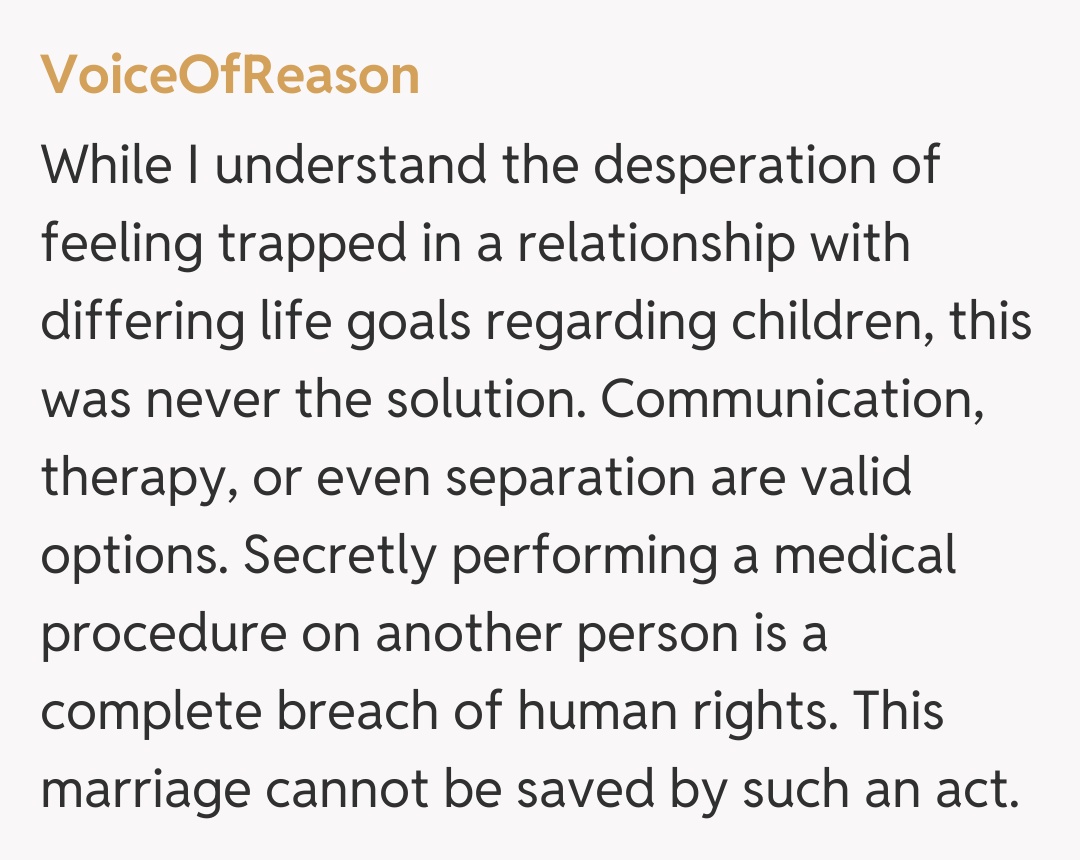 Comentariu de la VoiceOfReason