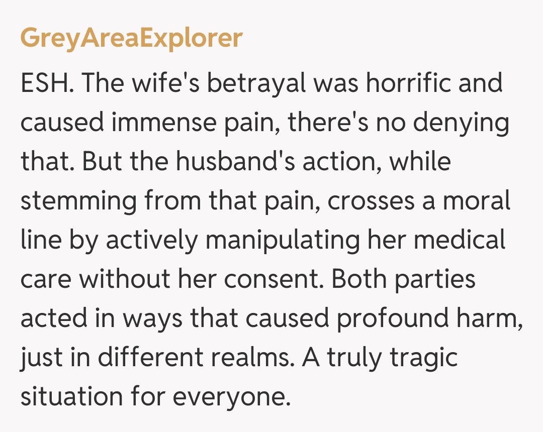 Comentariu de la GreyAreaExplorer