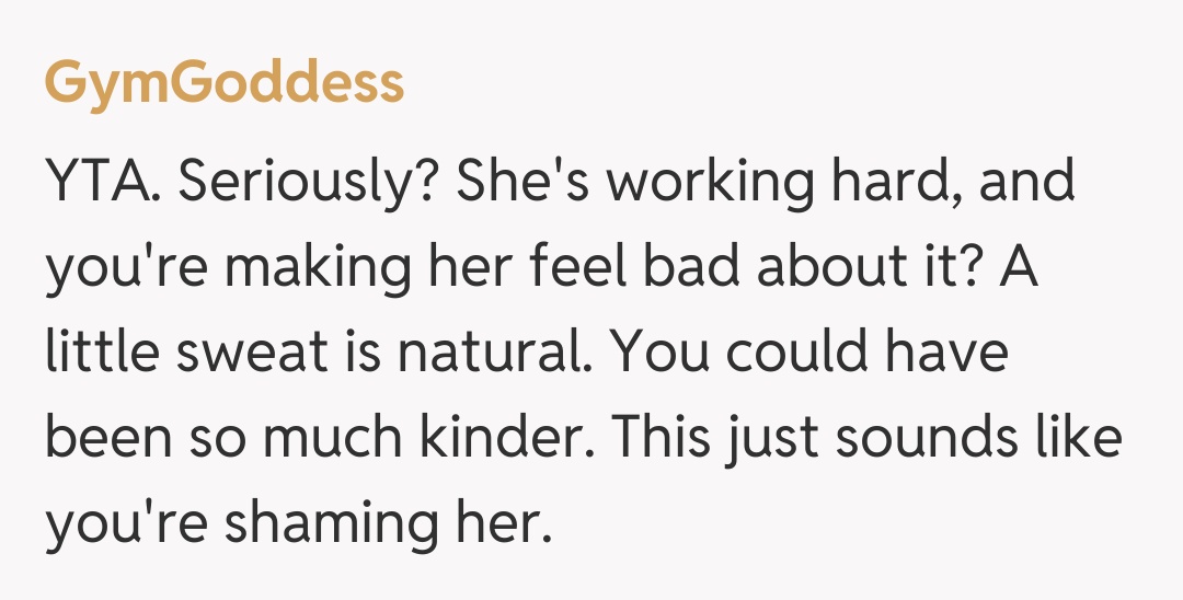 Comentariu de la GymGoddess