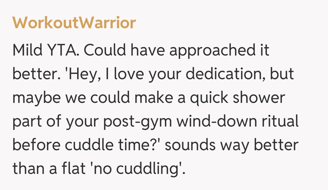 Comentariu de la WorkoutWarrior