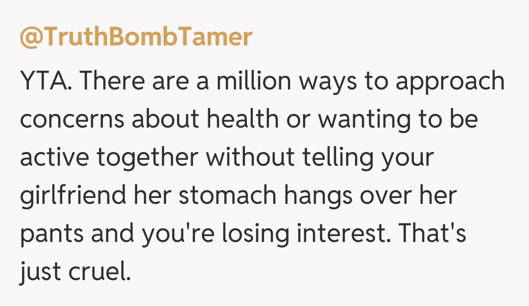 Comentariu de la @TruthBombTamer