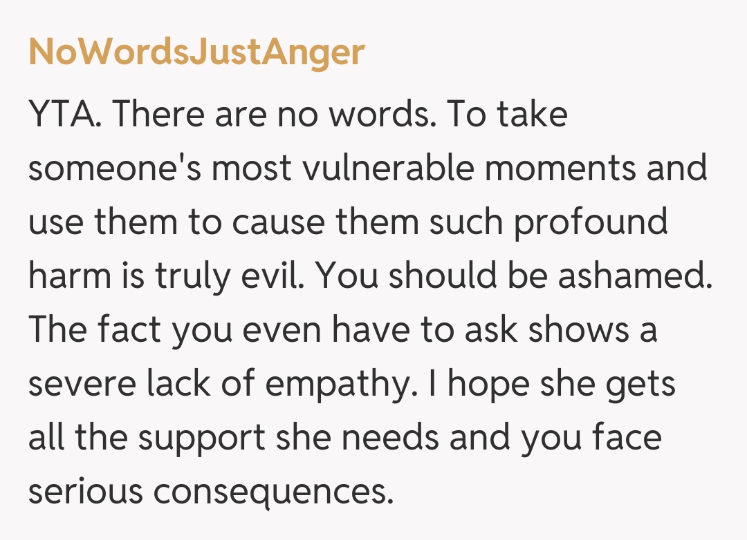 Comentariu de la NoWordsJustAnger