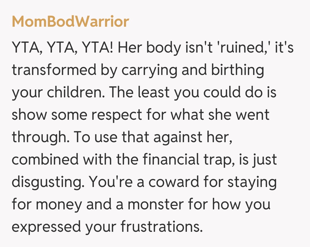 Comentariu de la MomBodWarrior