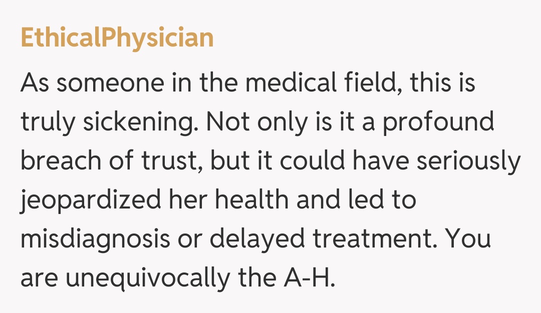 Comentariu de la EthicalPhysician