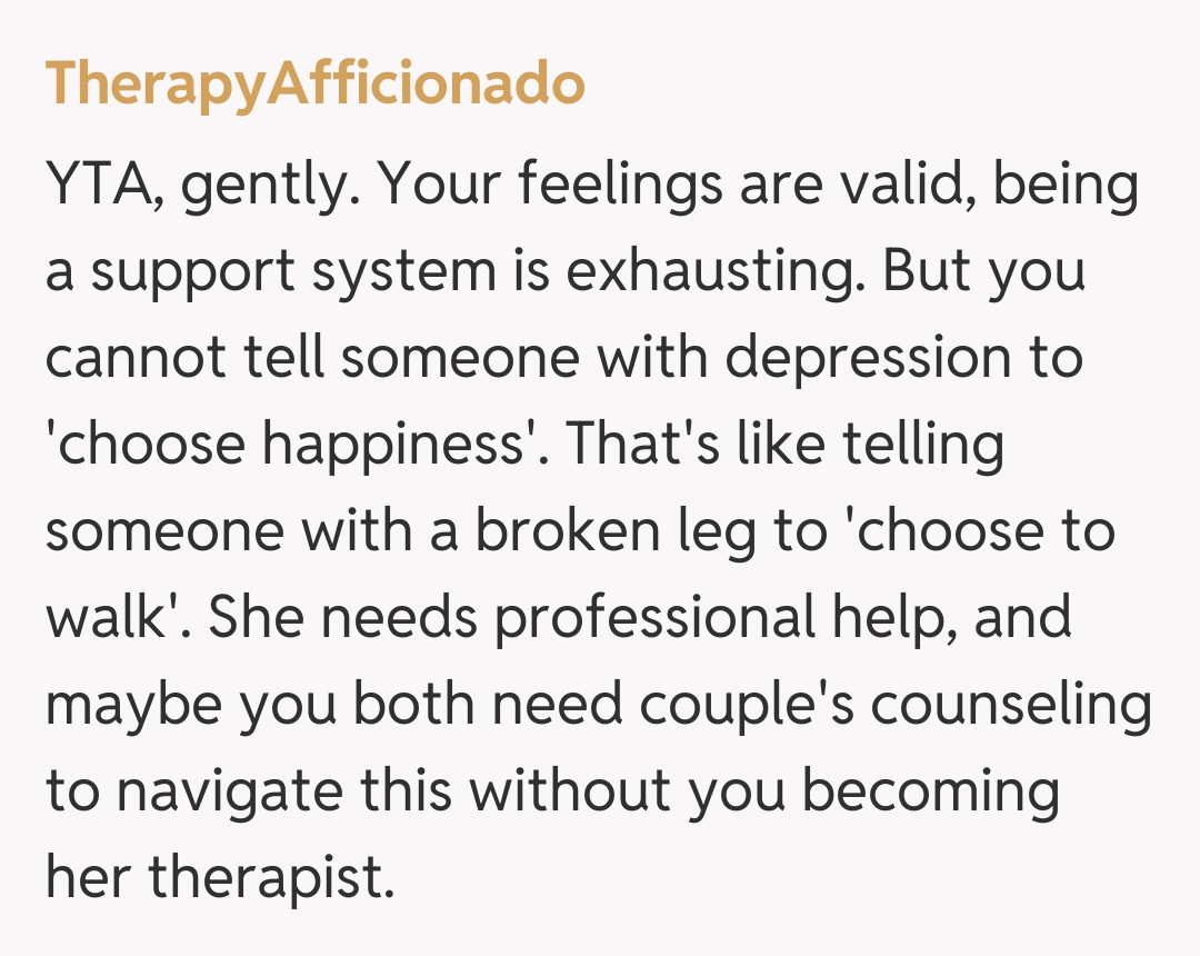 Comentariu de la TherapyAfficionado