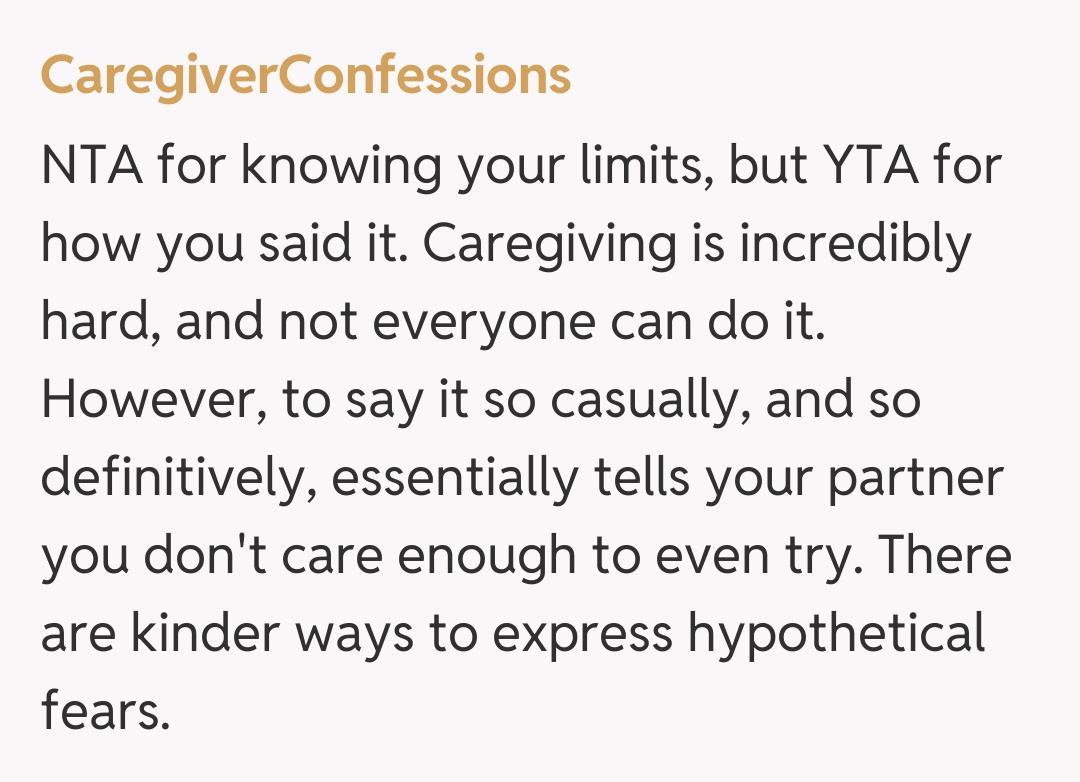 Comentariu de la CaregiverConfessions