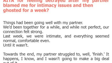 Photo of AITA for feeling betrayed after my partner blamed me for intimacy issues and then ghosted for a week?