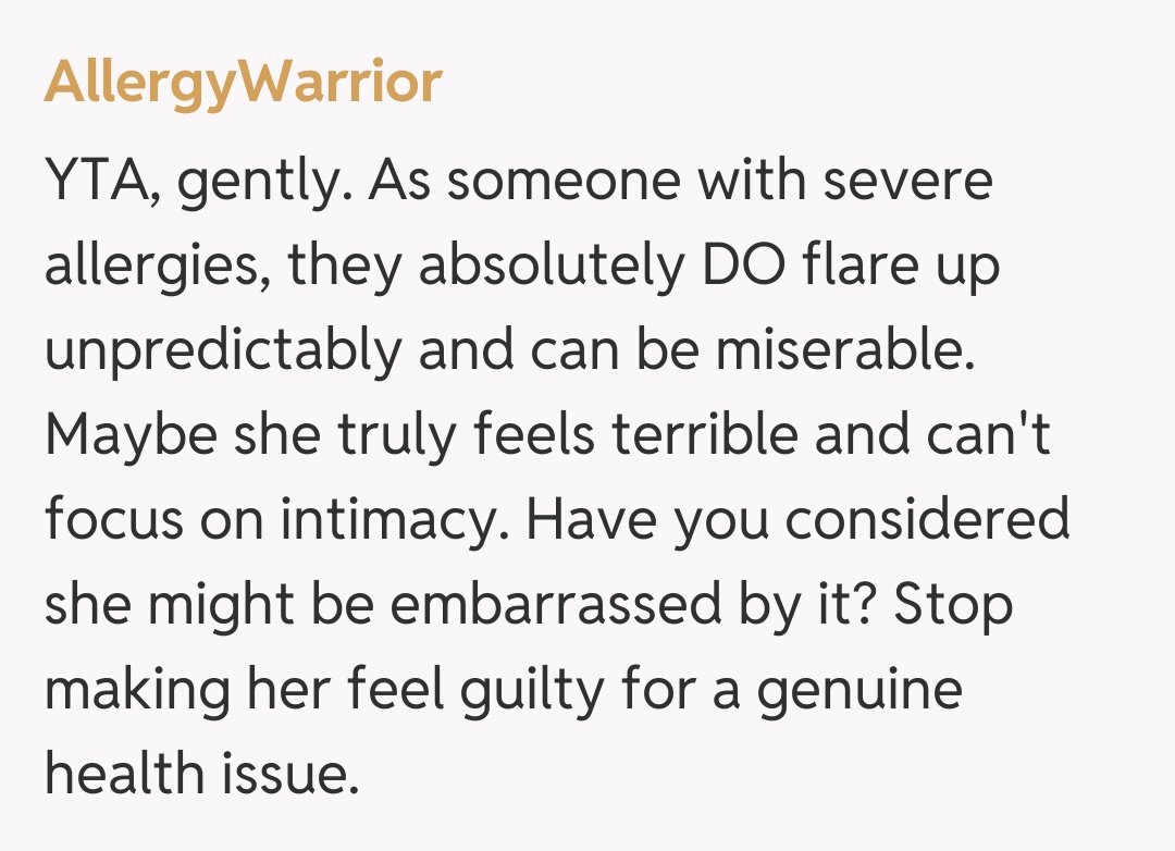 Comentariu de la AllergyWarrior