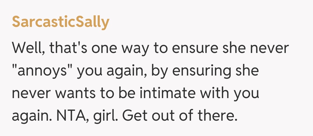 Comentariu de la SarcasticSally